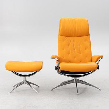 Armchair with footstool, "London", Stressless, Norway.