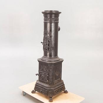 An early 1900s cast iron stove.