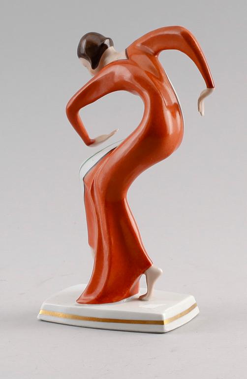 FIGUR, porslin, Katzhütte, Tyskland, art déco, 1900-talets första hälft.