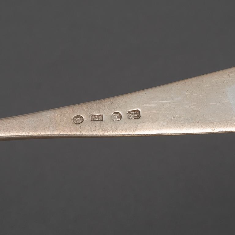 A danish silver serving spoon, Copenhagen 1837.