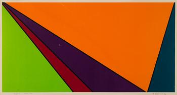 OLLE BAERTLING, färgserigrafi, signerad Baertling, daterad 1959-73 och numrerad 8/120 med kulspetspenna.