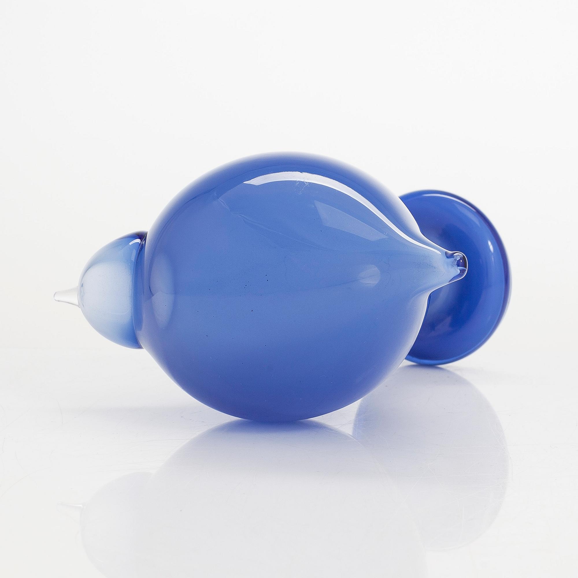 Oiva Toikka, lasilintu, "Suvisirri", signeerattu O. Toikka Nuutajärvi.