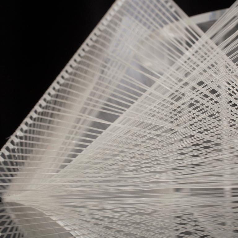 TAKLAMPOR, ett par, plexi-glas och nylon tråd, 1960-tals.