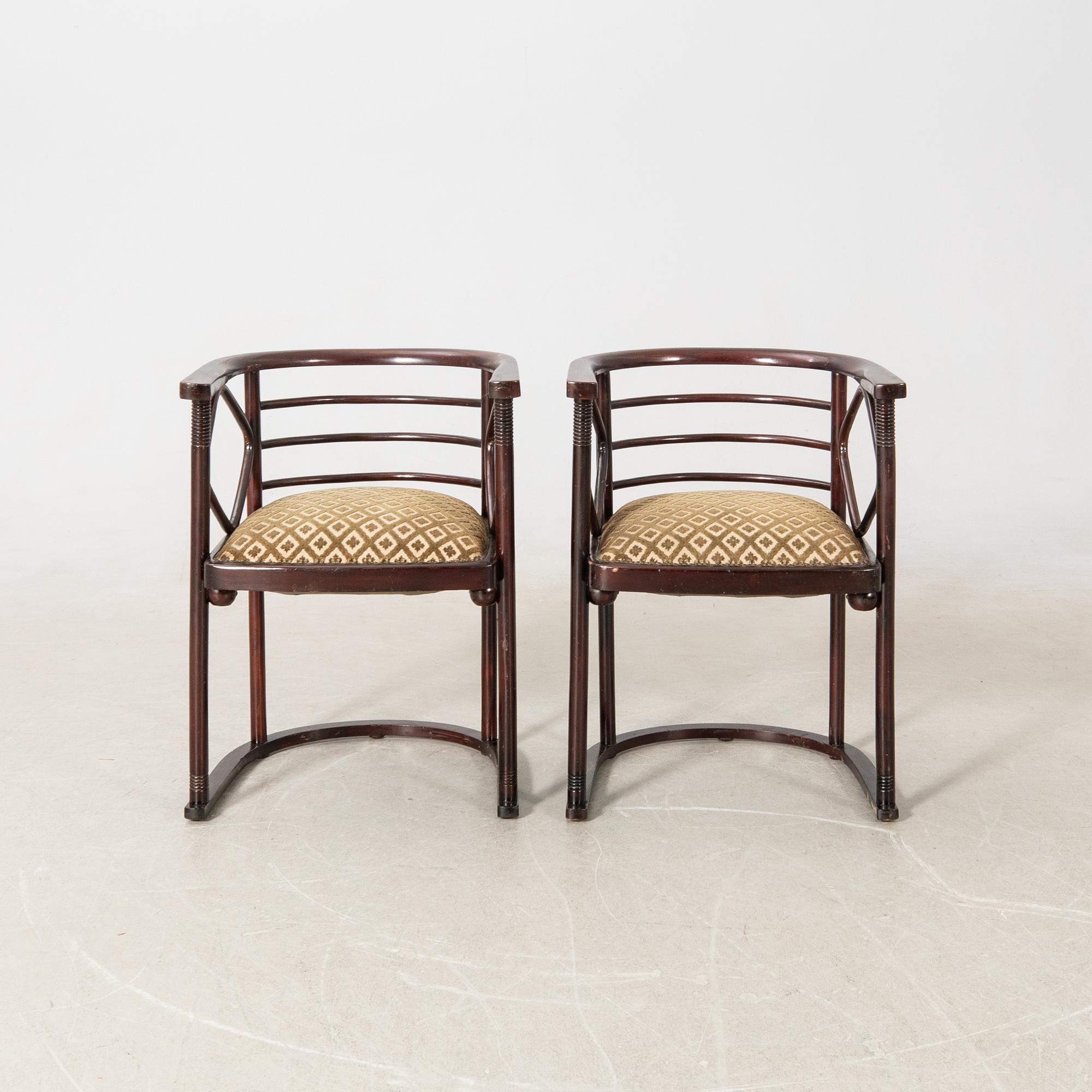 Karmstolar, ett par, Art Deco 1900-talets första hälft.