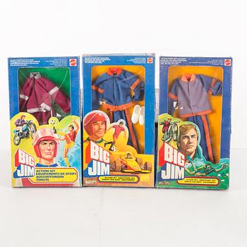 BIG JIM, 13 stycken adventure sets i förpackning, Mattel, 1980-tal.