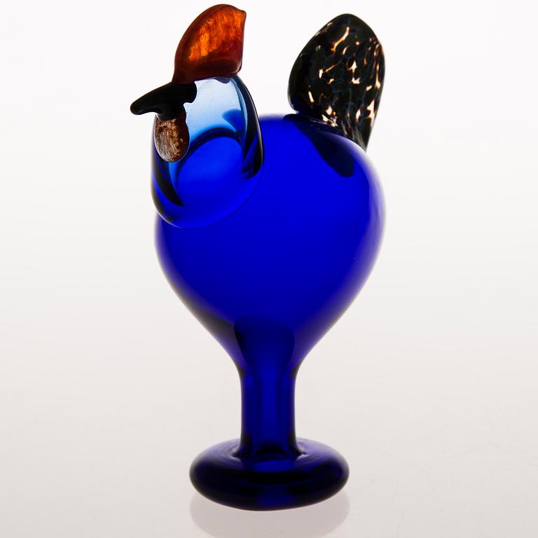 OIVA TOIKKA, BIRD, Rooster, signed O Toikka Nuutajärvi. Birds by Toikka 25 years anniversary bird.