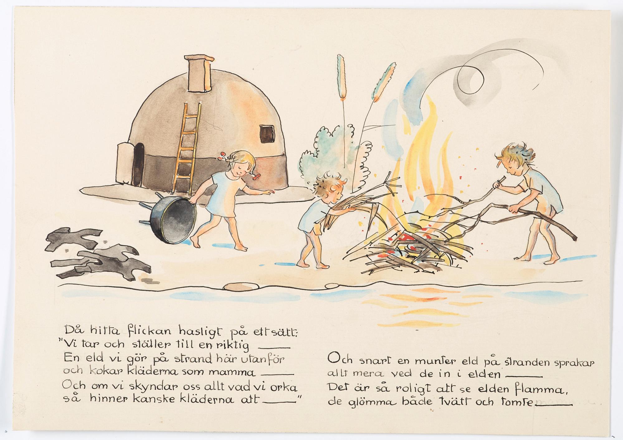 Elsa Beskow, "HATT-STUGAN. Bilderbok av Elsa Beskow".