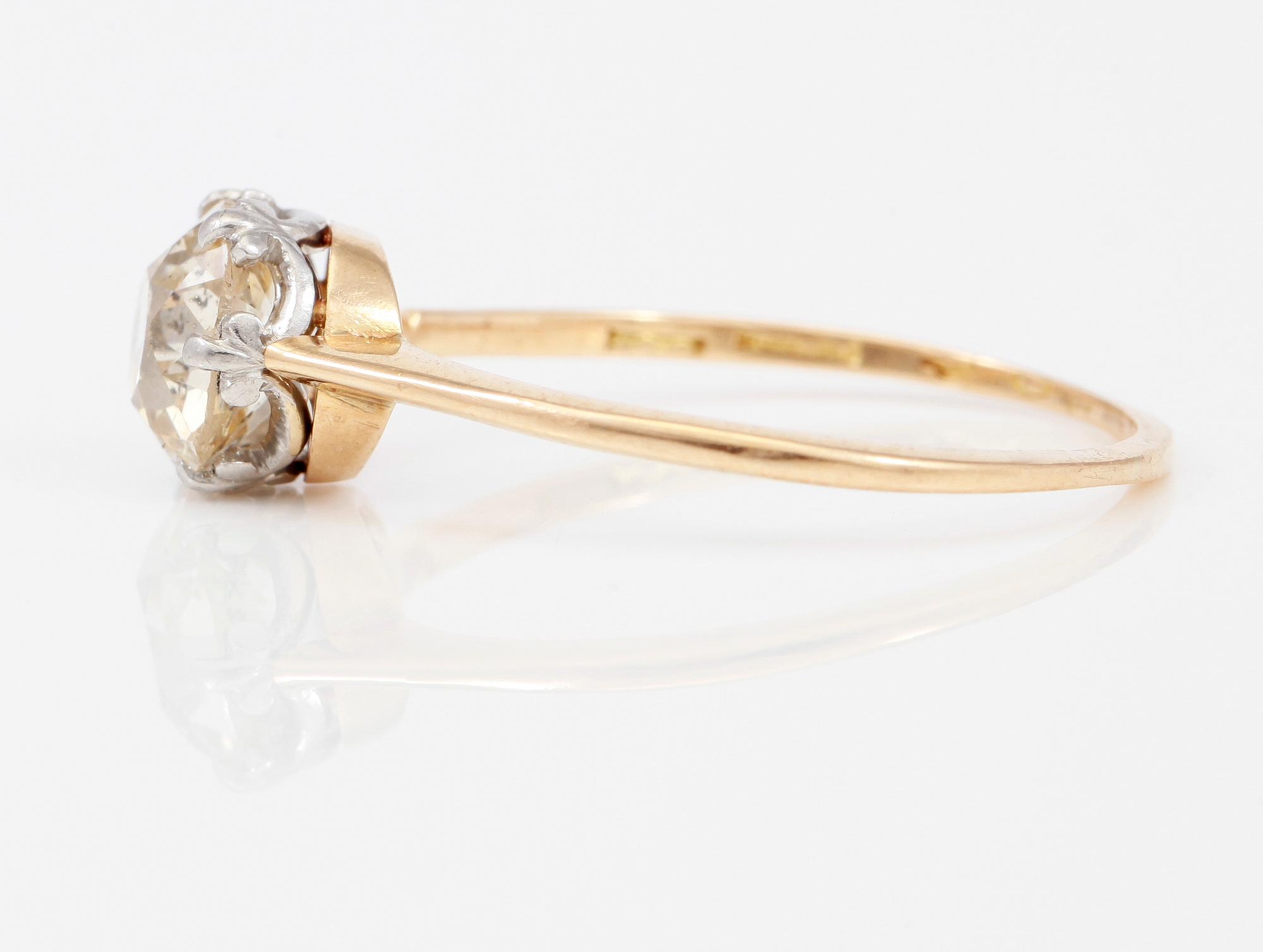 RING, solitär diamant ca 1,30 ct.