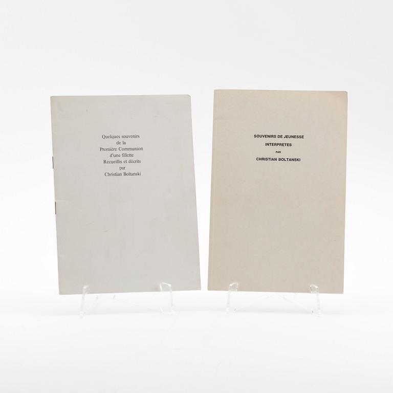 Christian Boltanski, 2 st Artists books, en signerad samt en daterad 1974.