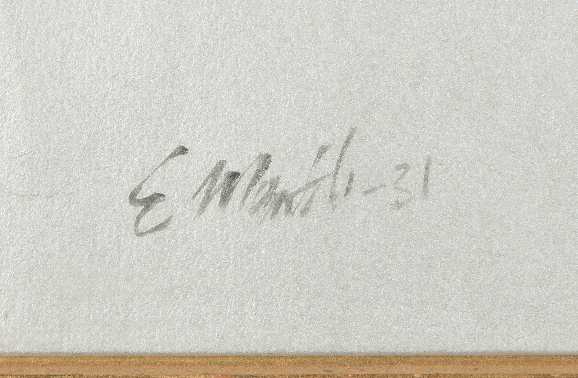 Eemu Myntti, mixed media, signed and dated-31.