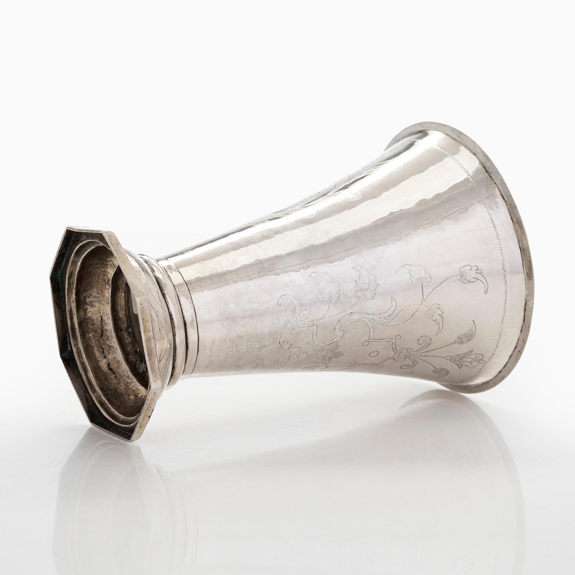A Finnish silver cup, maker's mark of Carl Anders Berg, Vasa Finland 1820.