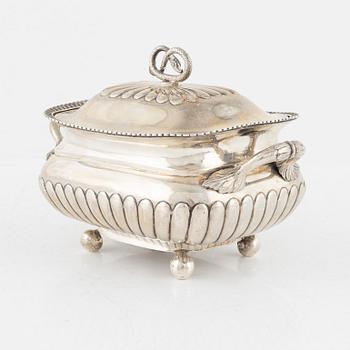 Sockerskin, silver, London, England, omkring år 1800.