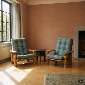 Uno & Östen Kristiansson, Armchairs, a pair, Luxus, Vittsjö, 1970s.