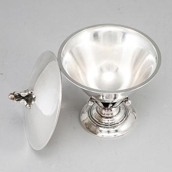 A Johan Rohde sterling silver bowl with lid, model 17C, Georg Jensen after 1945.