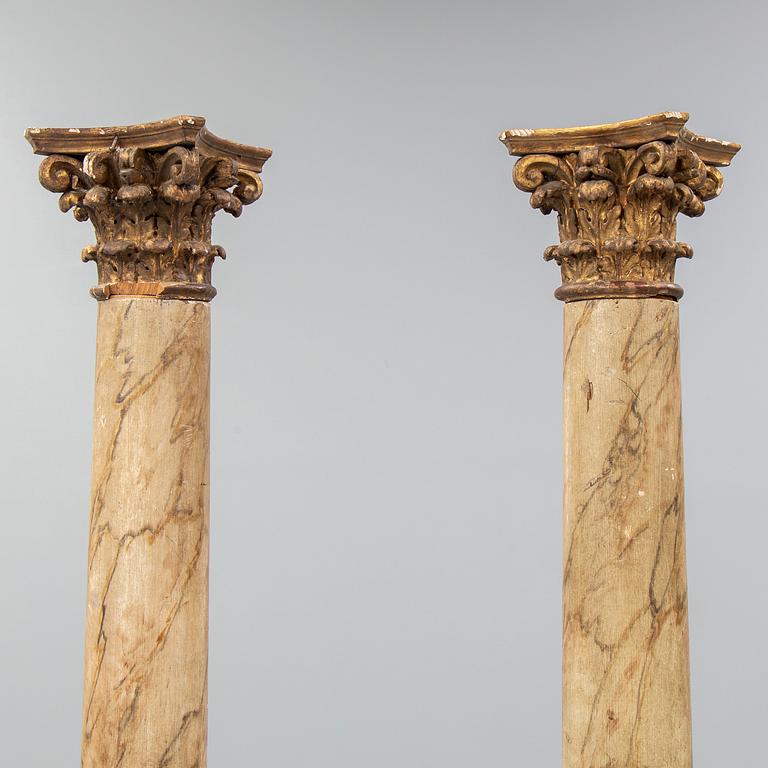 A pair of columns, circa 1900.