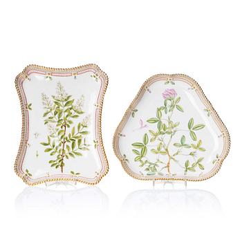 361. Two Royal Copenhagen 'Flora Danica' serving dishes, Denmark, 20th Century.