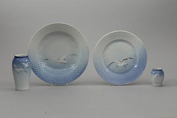 SERVIS, 44 delar, porslin, "Blå Måsen", Bing o Gröndahl, 1900-tal.