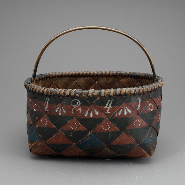 KORG, allmoge, Bjuråker, Hälsingland, bär dat 1841.