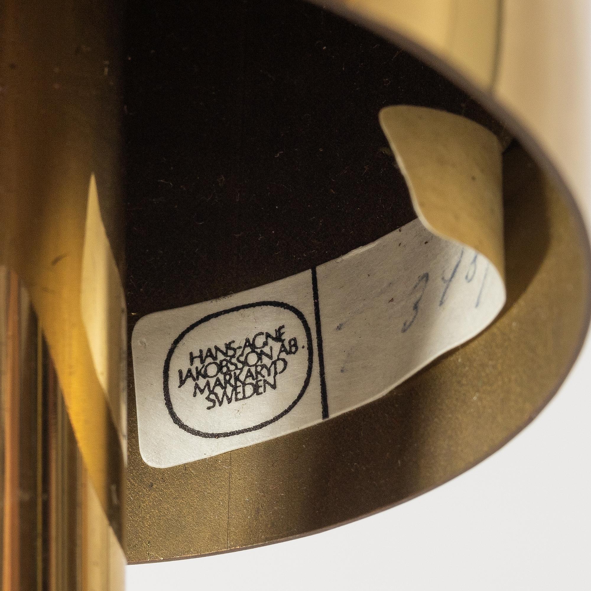 Hans-Agne Jakobsson, taklampa, modell 348/5, Markaryd, 1900-talets andra hälft.