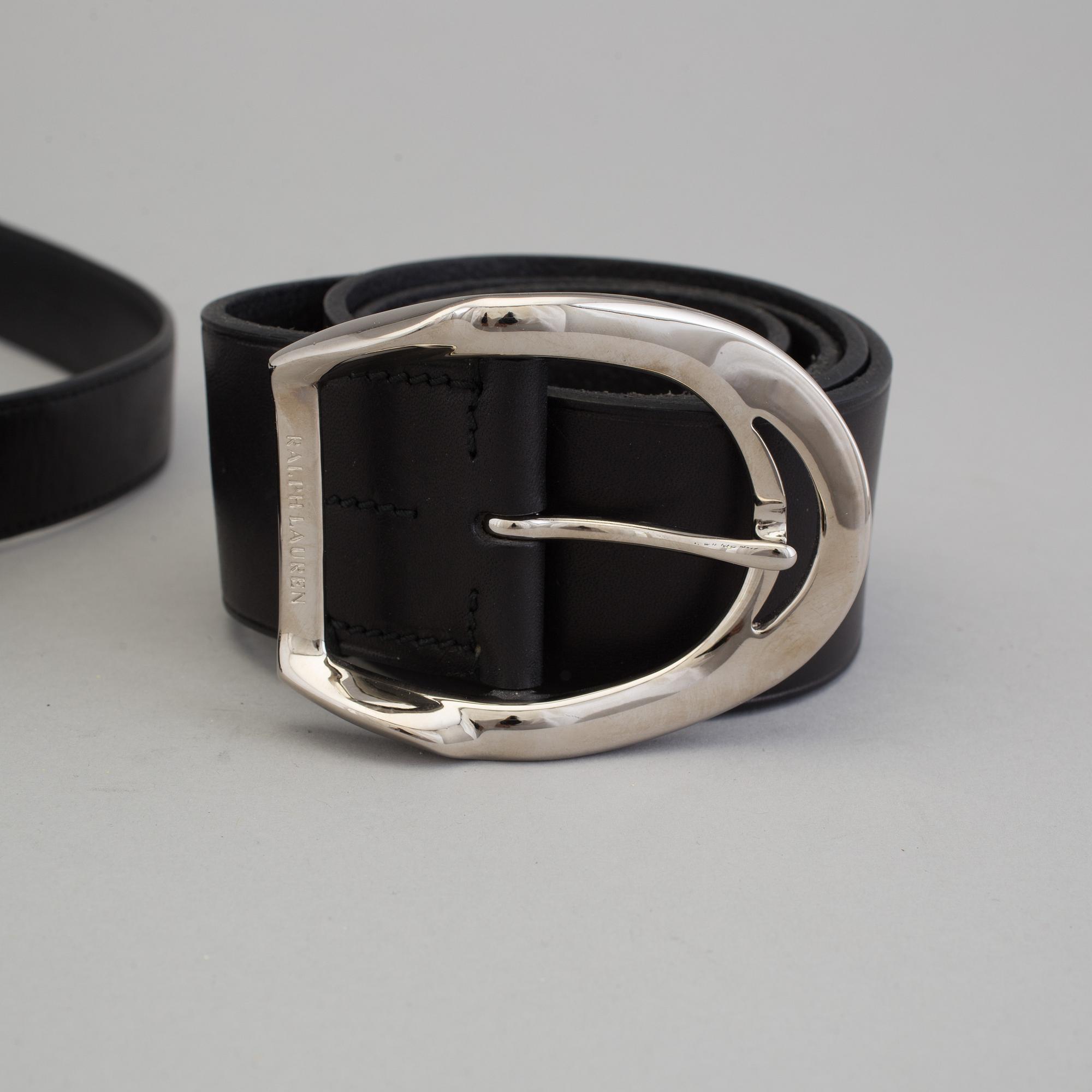 Two BELTS, Ralph Lauren, size S and M.