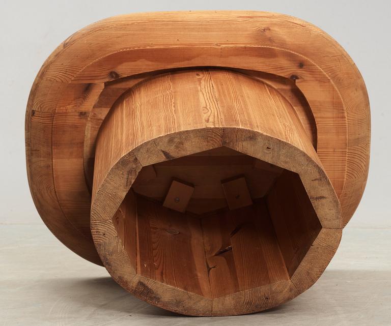 Axel Einar Hjorth, an 'Utö' stained pine table, Nordiska Kompaniet, Sweden 1930's.