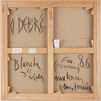 Olivier Debré, "Blanche d’hiver aux traces bleues foncées (Touraine)".