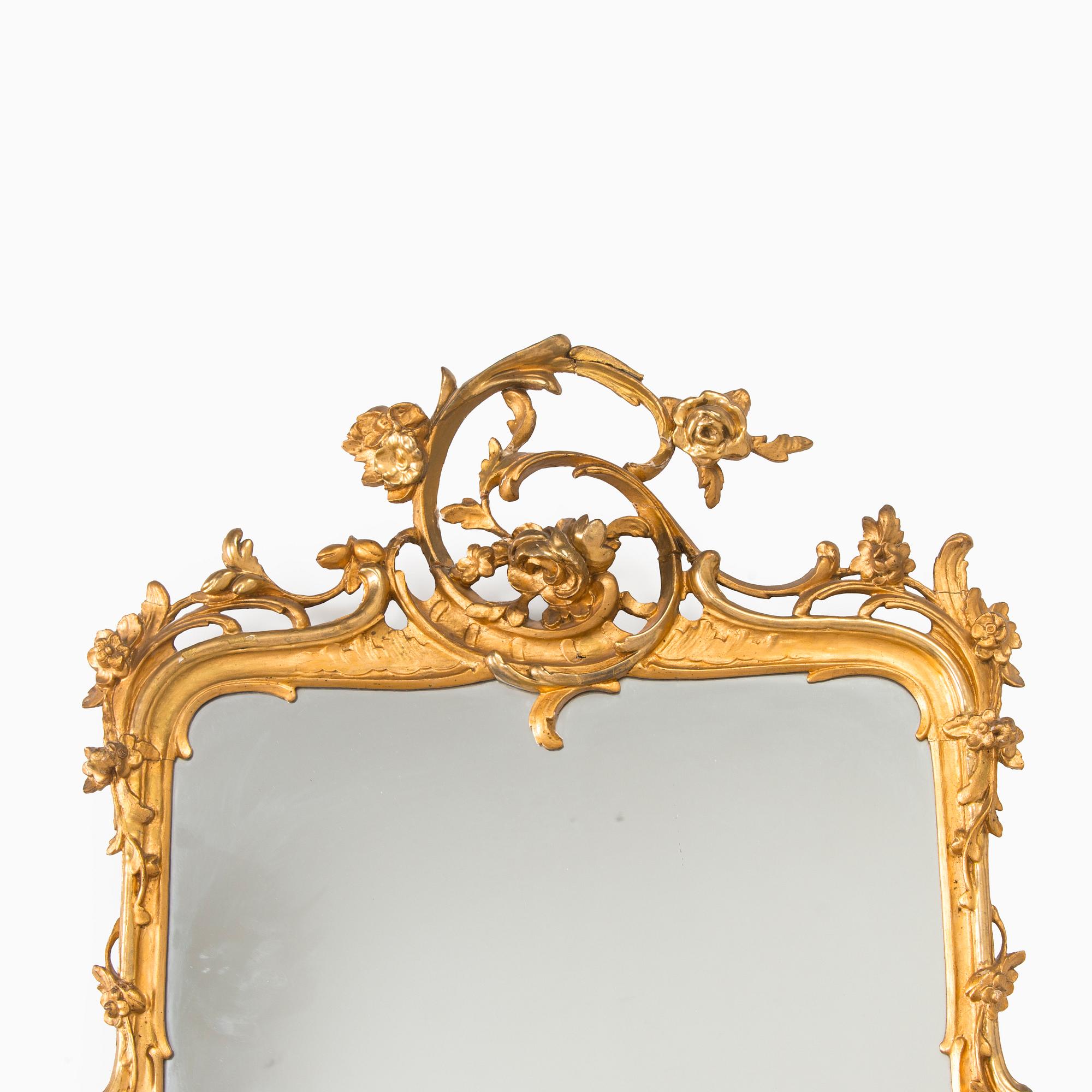Mirror, Rococo style, second half of the 19th century.