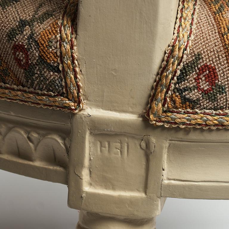 Ten matched Gustavian chairs, late 18th century.