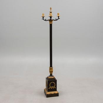 FOOR CANDELABRA, empire-style late 19th century, gilt and patinated bronze.