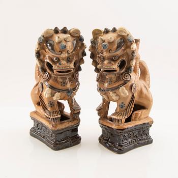 A pair of Chinese joss stick holders, 20th Century.