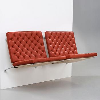 Poul Kjaerholm, A pair of "PK-26" wall mounted sofa sections, edition Fritz Hansen.