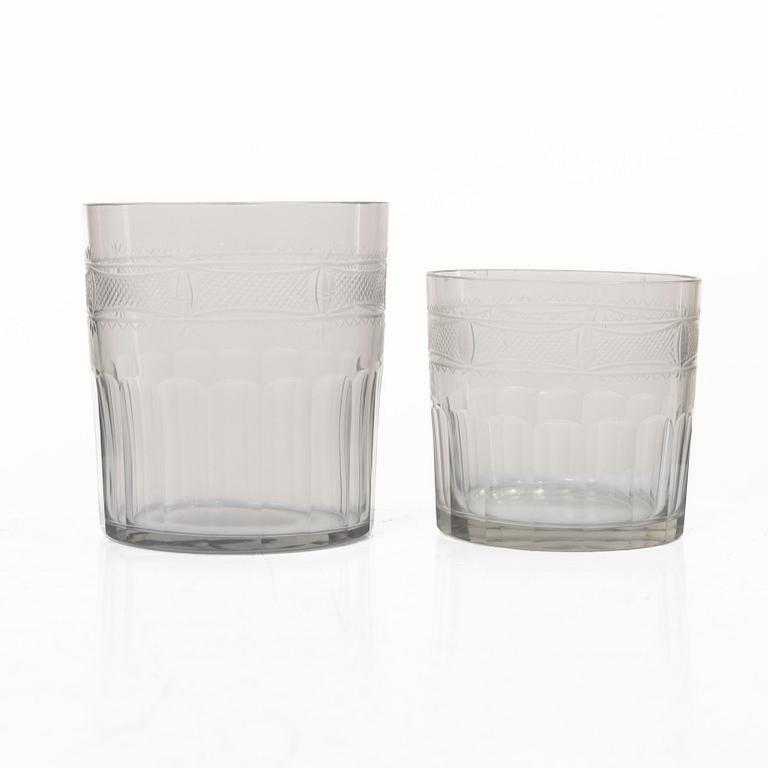 Gerda Strömberg, glasservis, 116 delar, "Hörningsholm", Strömbergshyttan.