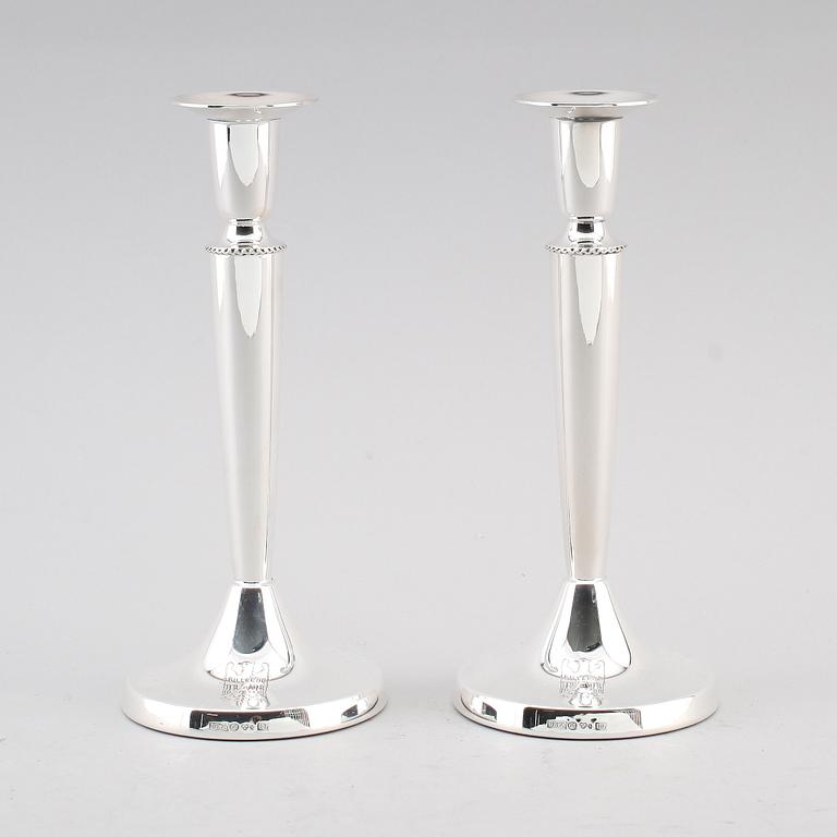 LJUSSTAKAR 1 par, silver, BEFA, Göteborg 1970.