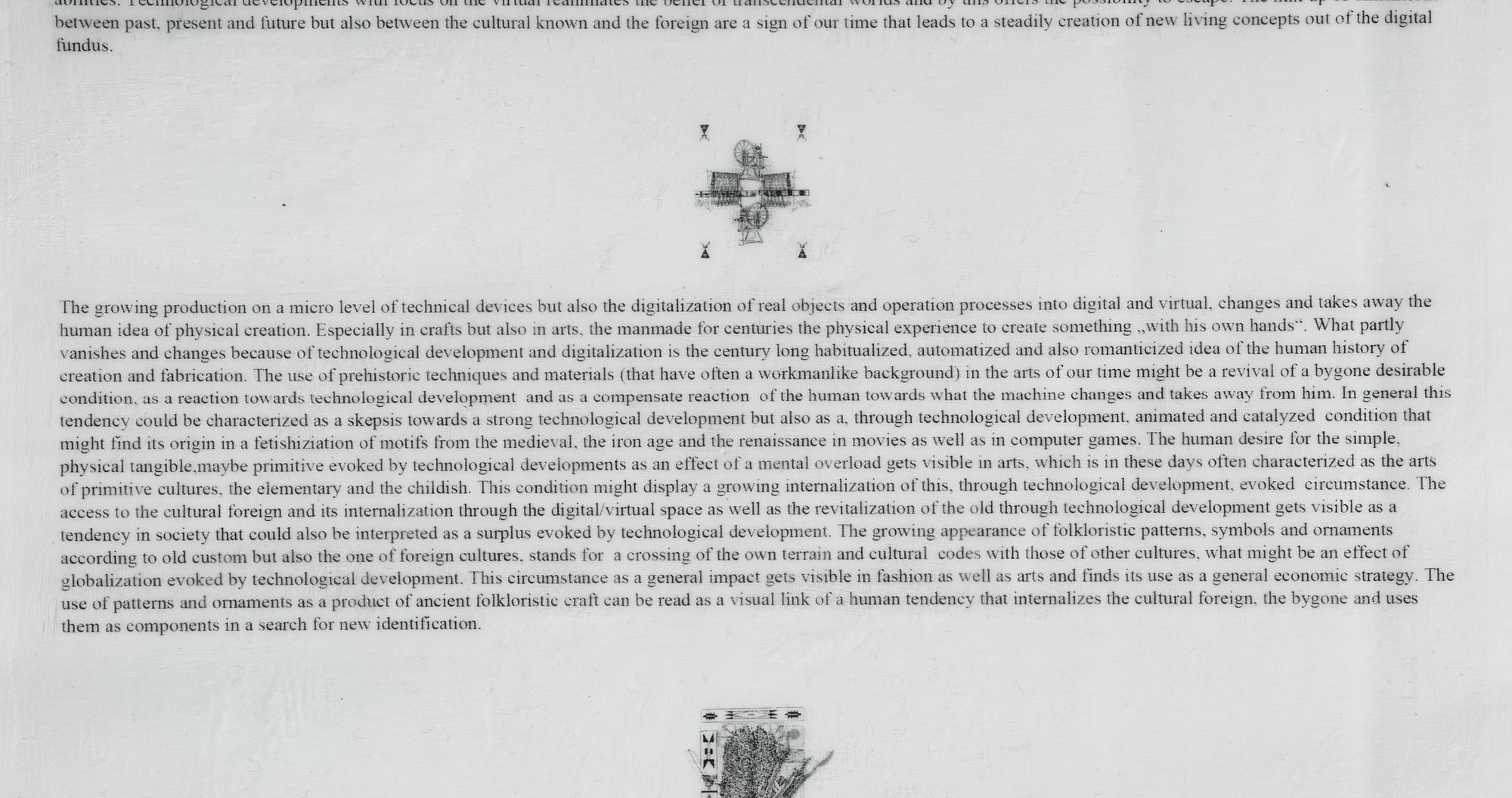 Veit Laurent Kurz, "Untitled #4 (Flag of Time Text Painting)".