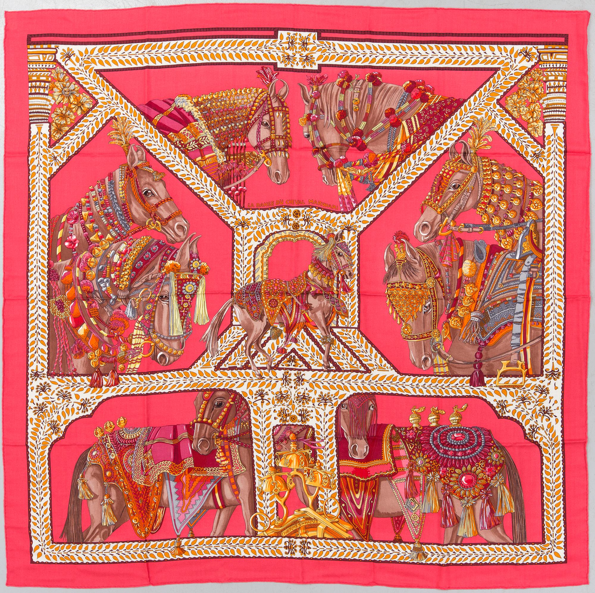 A shawl "La Danse du Cheval Marwari", Hermès.