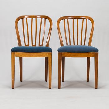 Marianne Boman, a set six 1940's 'Marianne' side chairs for OY Boman Ab.