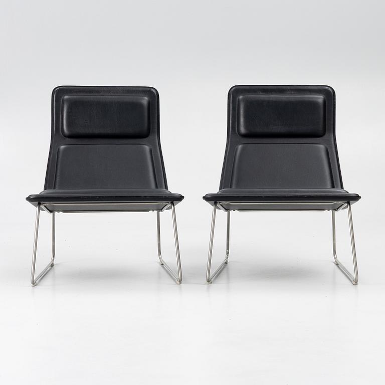 Jasper Morrison, a pair of 'Low Pad' lounge chairs, Cappellini, Italy.