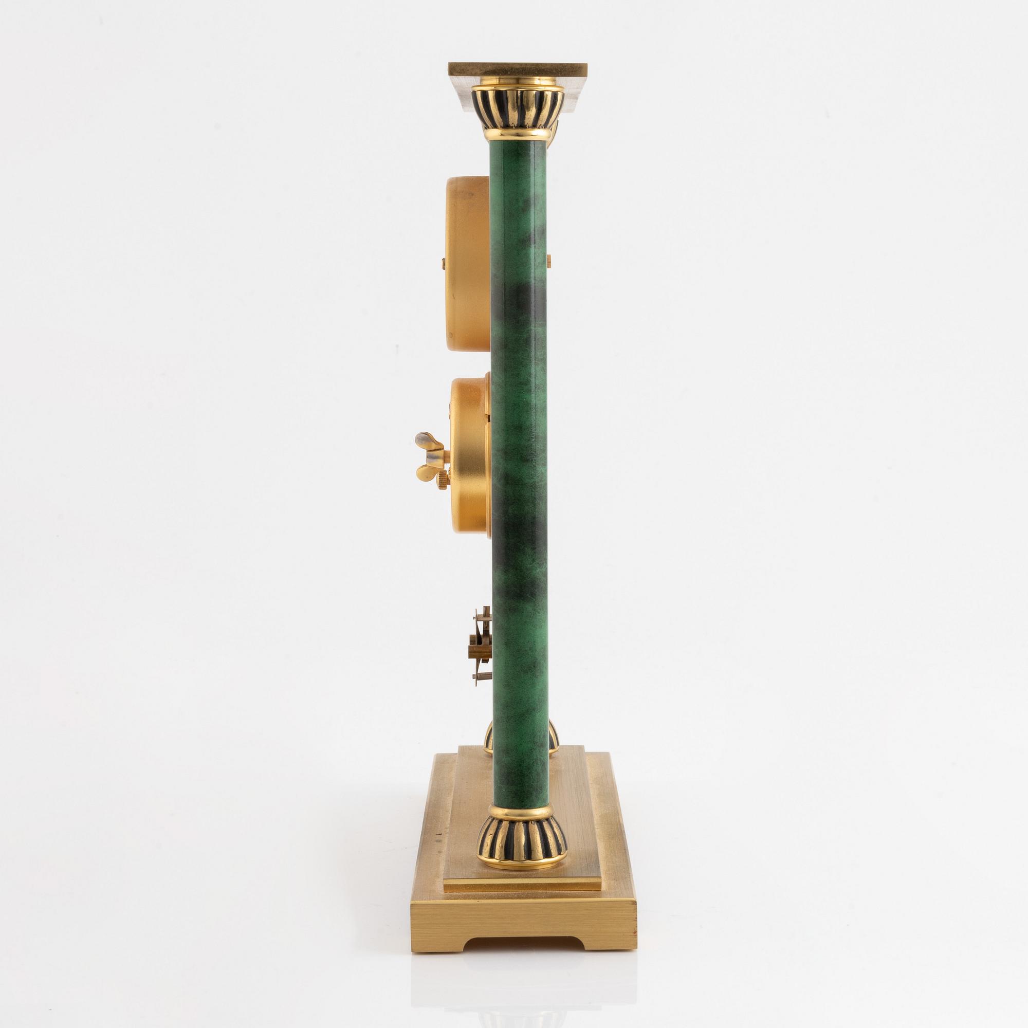 Jaeger-LeCoultre, bordsur, "Thermometer/Barometer", 21 x 6 x 23 cm.