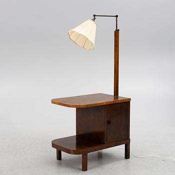 Bord med lampa, funkis, 1930-tal.