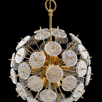 A CEILING LAMP BY VAL SAINT LAMBERT MID 20TH CENTURY.