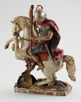 SKULPTUR, trä och gips, 1800-tal.