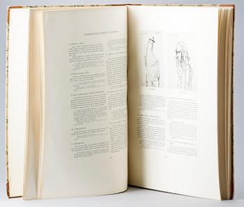 BÖCKER, 2 st, bla "Teckningar av Johan Tobias Sergel", nr 40/200, 1945.