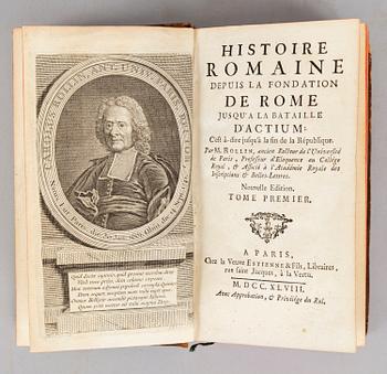 Roms historia i 16 volymer 1741-48 med graverade kartor.