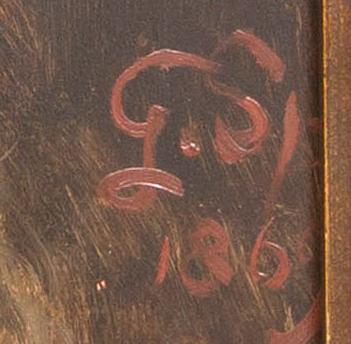 Gustav Adolf Spangenberg, a signed and dated oil on panel.