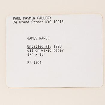 James Nares, utförd 1993, olja på vaxat papper.