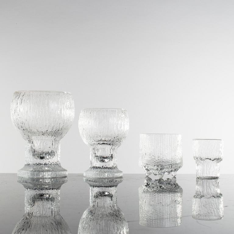 TAPIO WIRKKALA, "Ultima Thule", glass, 26 pcs. Iittala. Model designed 1968.
