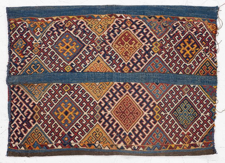 An antique soumak 'Bagface', ca 88 x 67 cm, Probably Cappadocia.