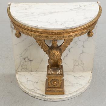 A early 1800s console table by PG Bylander, Gothenburg.