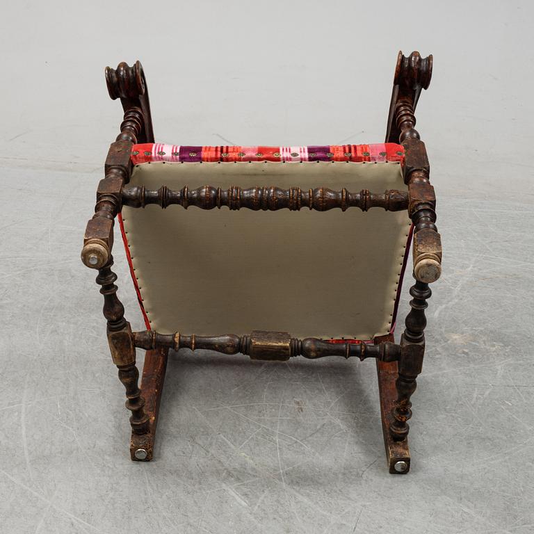 A baroque style chair, presumably Southern European, 19th century or older.