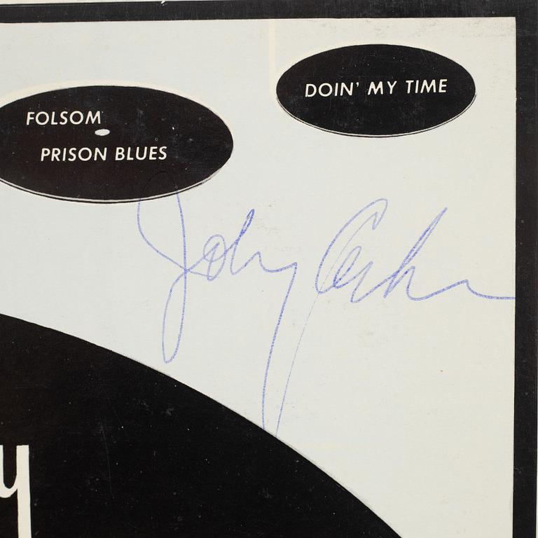 Johnny Cash, "With His Hot And Blue Guitar", LP, signed, 1957.